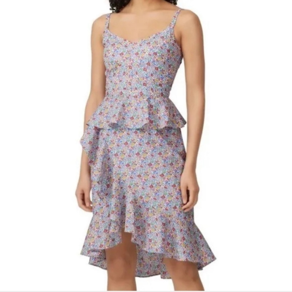 Worn once! J Crew Sosi Peplum Dress in Liberty Floral. Size 2.